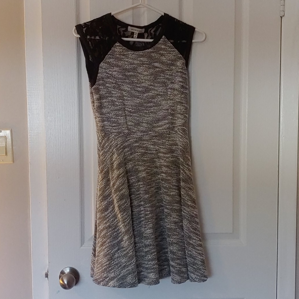Monteau mixed media dress